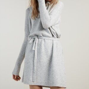 Madewell Gray Wool Blend Viewpoint Turtleneck Sweater Dress L